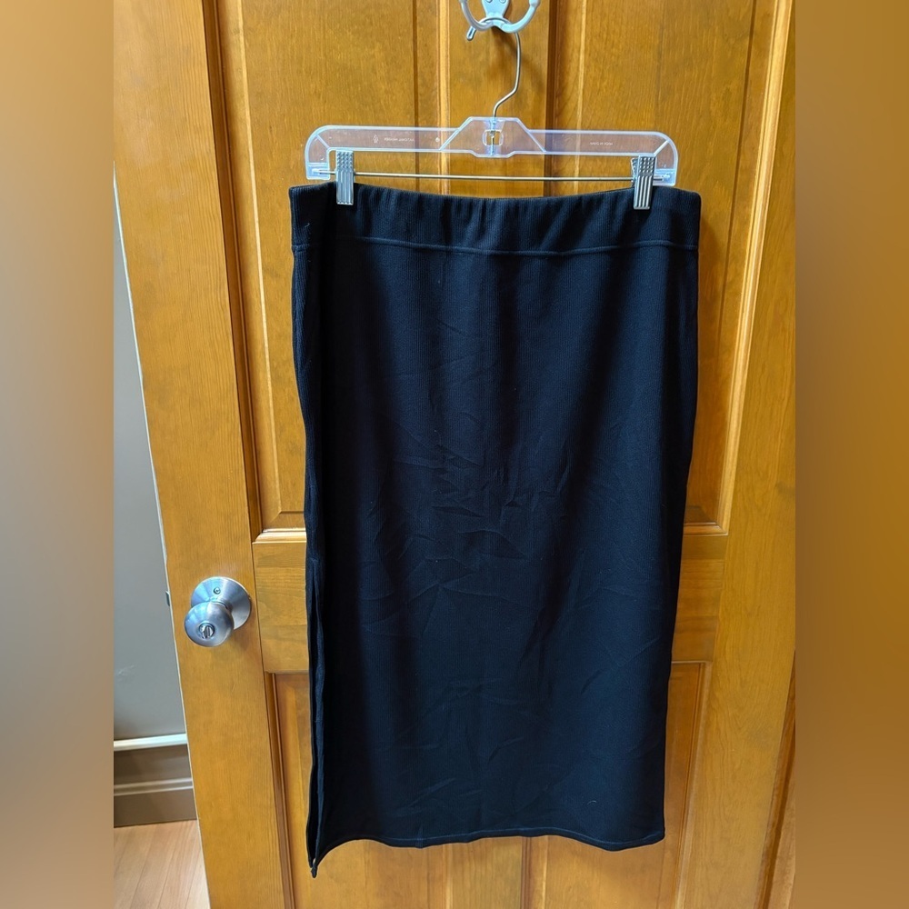 Halara Womens Ribbed High Waisted Bodycon Midi Casual Skirt Size XL - Picture 8 of 13